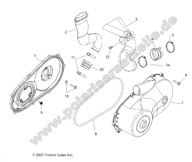 DRIVE TRAIN, CLUTCH COVER and DUCTING DRIVE TRAIN, CLUTCH COVER and DUCTING