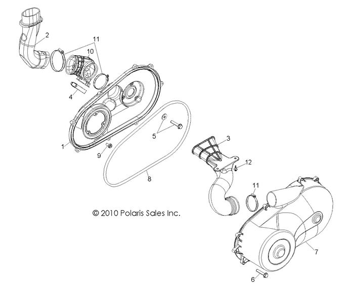DRIVE TRAIN, CLUTCH COVER and DUCTING