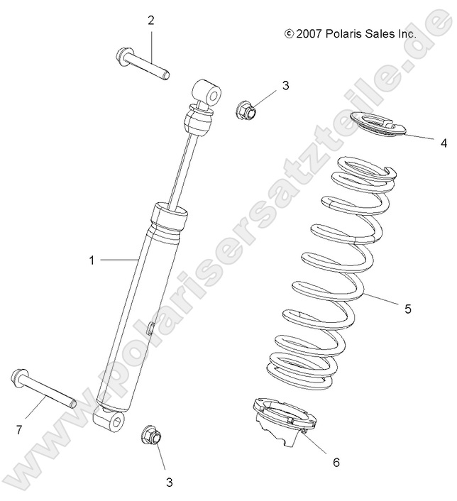 SUSPENSION, SHOCK, REAR SUSPENSION, SHOCK, REAR