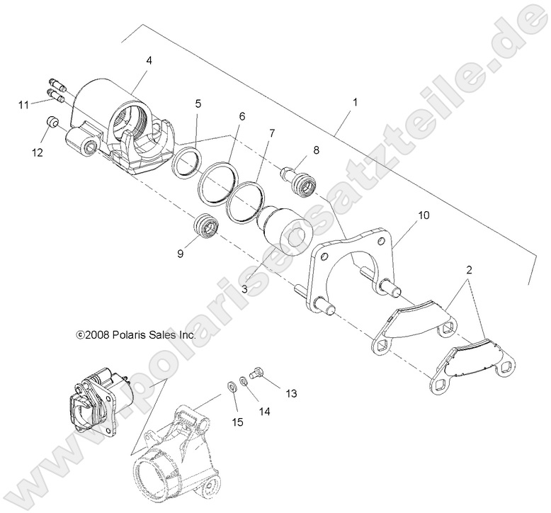 BRAKES, REAR CALIPER (Produktionsdatum nach 16.12.2008) BRAKES, REAR CALIPER (Produktionsdatum nach 16.12.2008)