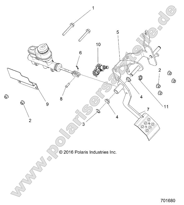 Brakes, Pedal and Master Cylinder Mounting