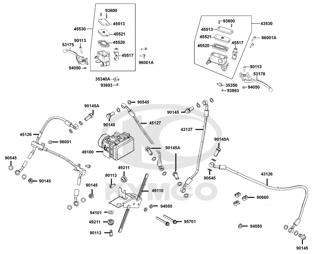 Hauptbremszylinder vo.,Bremsschläuche & ABS Steuergerät Hauptbremszylinder vo.,Bremsschläuche & ABS Steuergerät