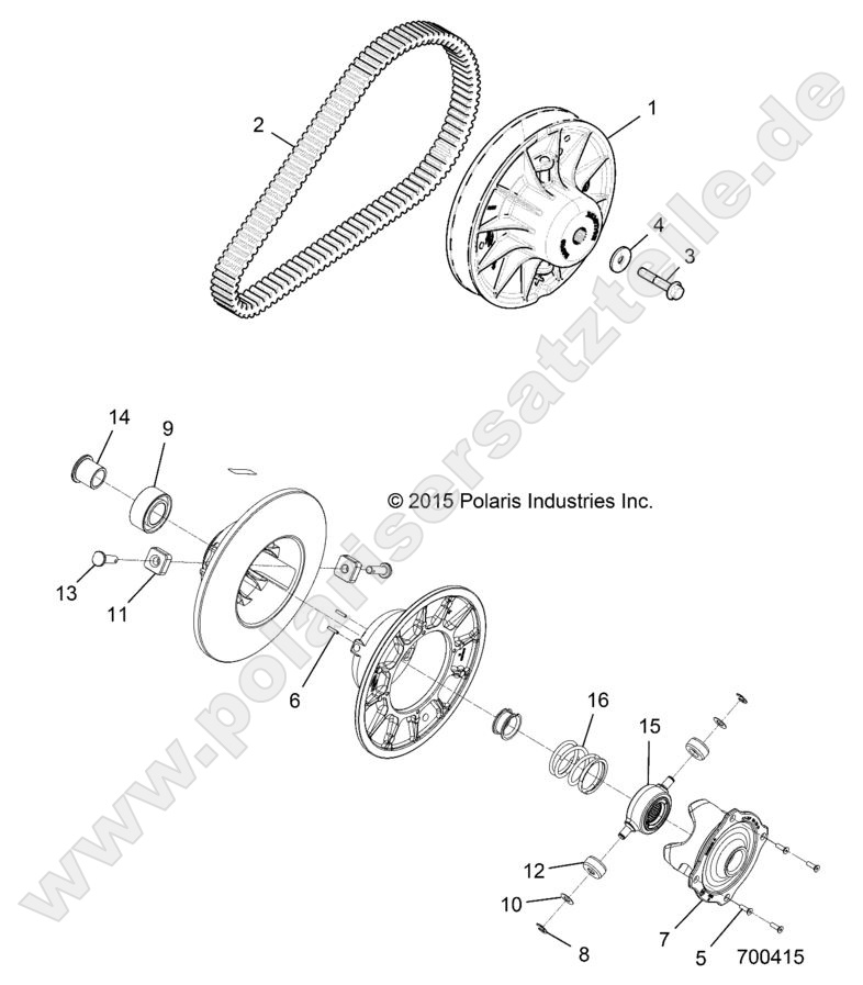 DRIVE TRAIN, SECONDARY CLUTCH DRIVE TRAIN, SECONDARY CLUTCH