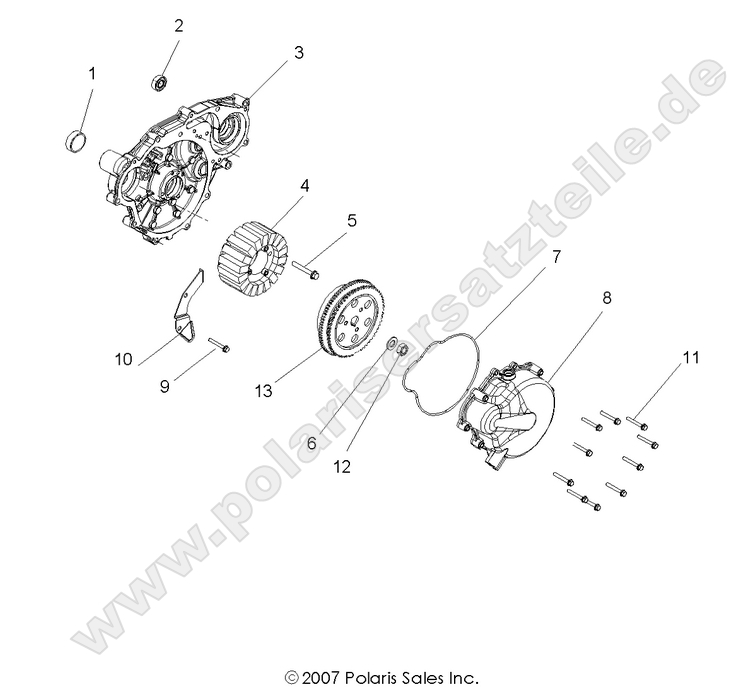 engine stator and flywheel engine stator and flywheel