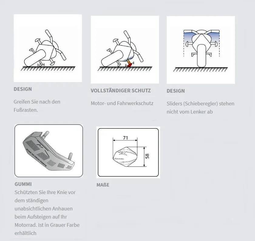 Puig_R12_Crashpad_Daten_2SjqjeVL6lLlrD Puig Sturzpads R12 Crash Pads schwarz Kawasaki Z900 2017-19