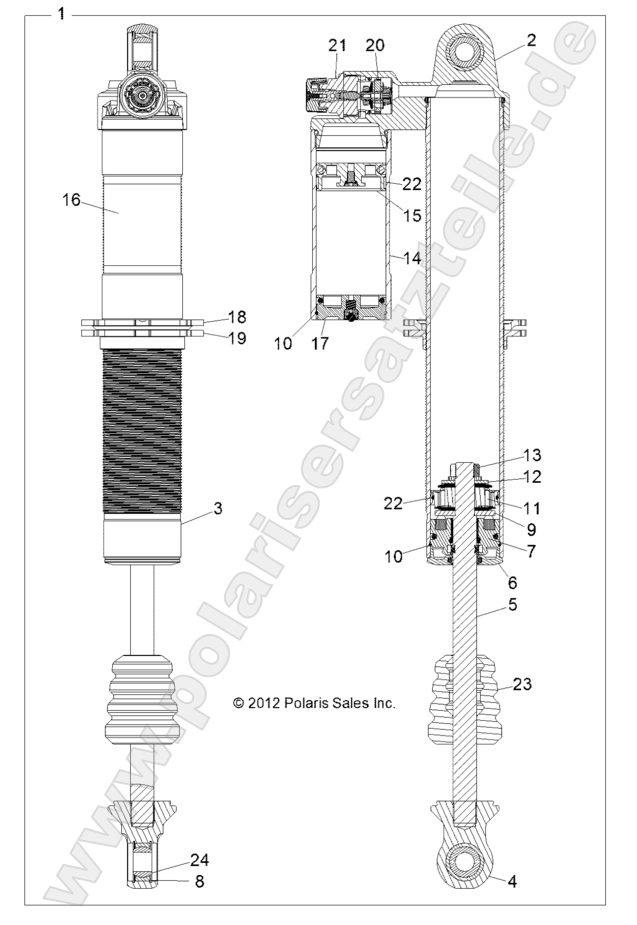SUSPENSION, REAR SHOCK SUSPENSION, REAR SHOCK