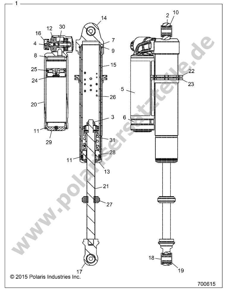 SUSPENSION, FRONT SHOCK SUSPENSION, FRONT SHOCK