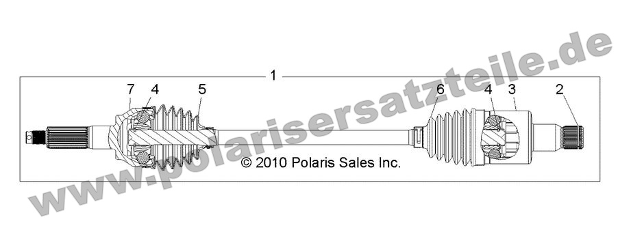 drive train rear half shaft