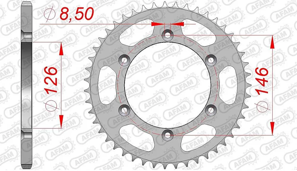 AFAM Kettensatz Stahl 520 XRR2-G 15x41 - Suzuki DR-Z 400 SM 2005-09