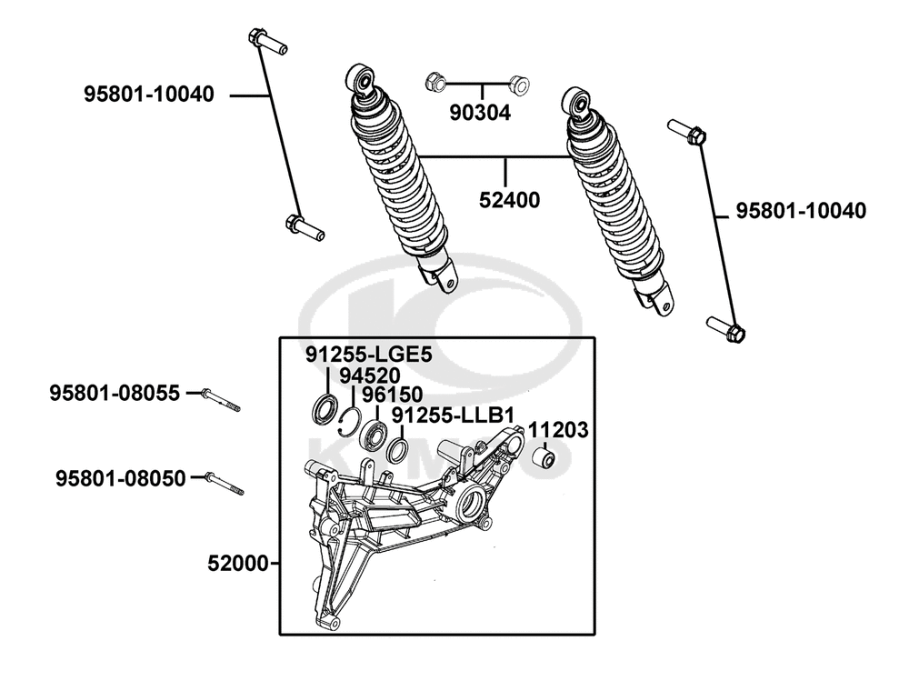 Stoßdämfer hinten & Schwingarm Stoßdämfer hinten & Schwingarm