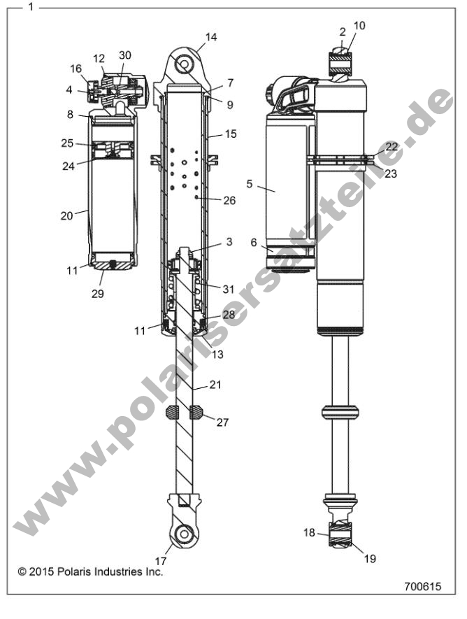 SUSPENSION, FRONT SHOCK SUSPENSION, FRONT SHOCK