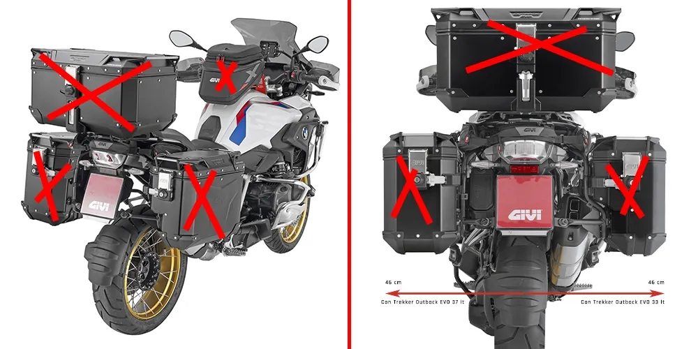 Givi Seitenkofferträger für Monokey CAM Side Koffer mit Versatz rechts - BMW R 1200 GS / R 1250 GS