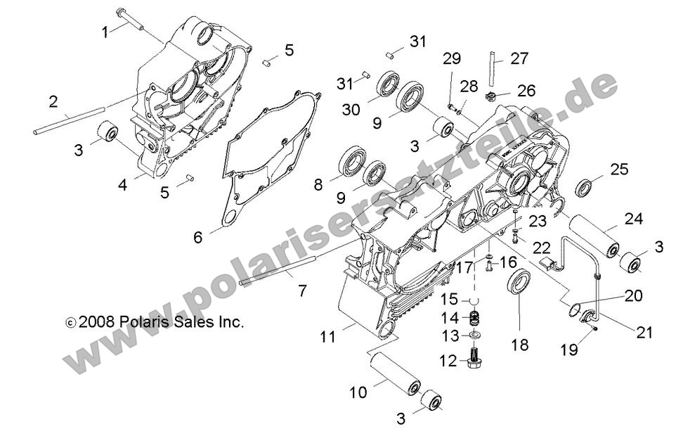 ENGINE, CRANKCASE