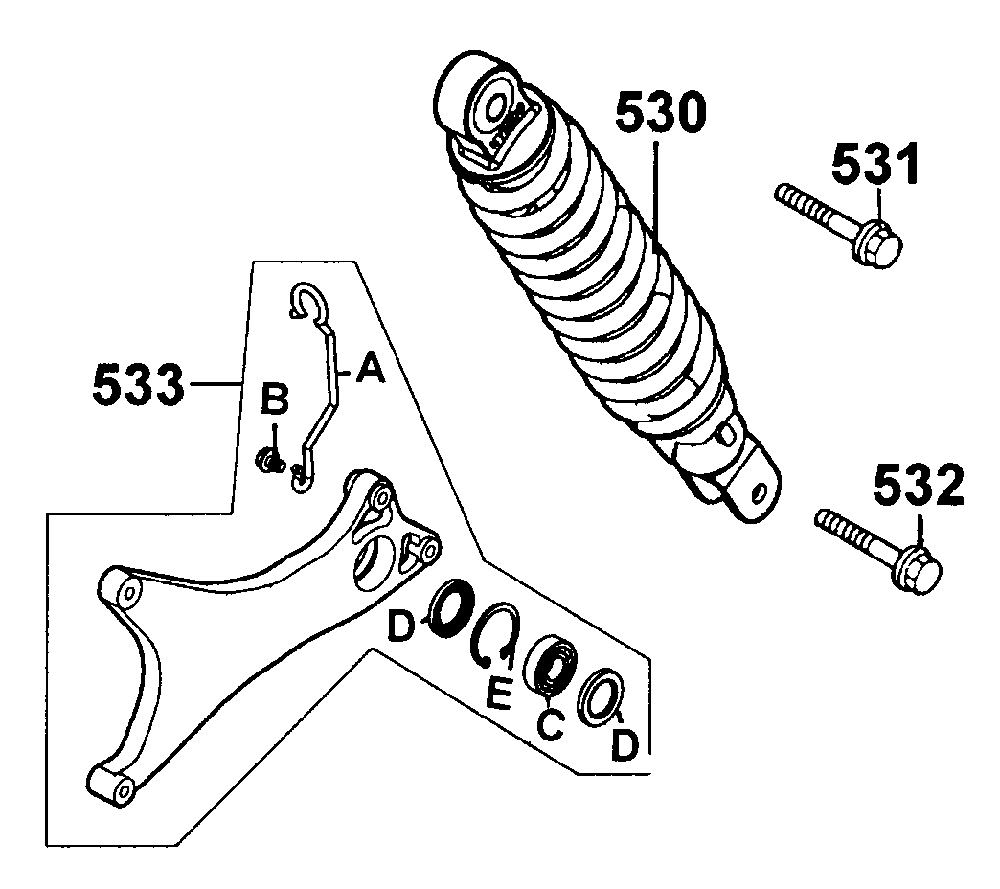 Stossdämpfer hinten