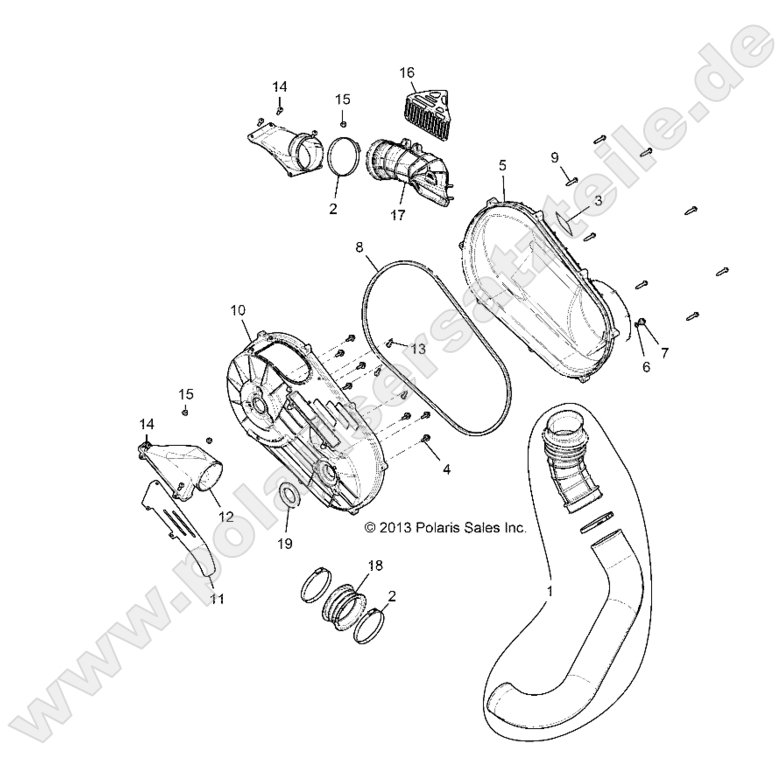 DRIVE TRAIN, CLUTCH COVER AND DUCTING DRIVE TRAIN, CLUTCH COVER AND DUCTING