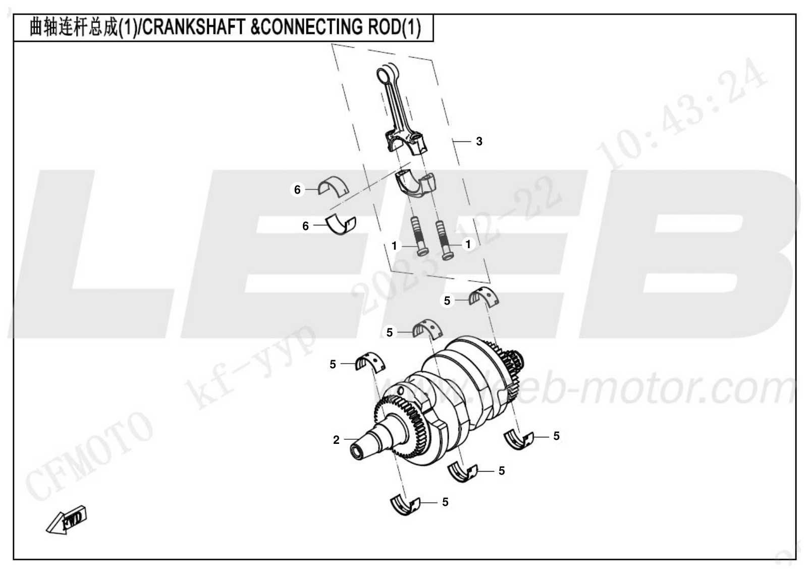 25-CF700-9AH-E04-1 CRANKSHAFT & CONNECTING ROD(1)