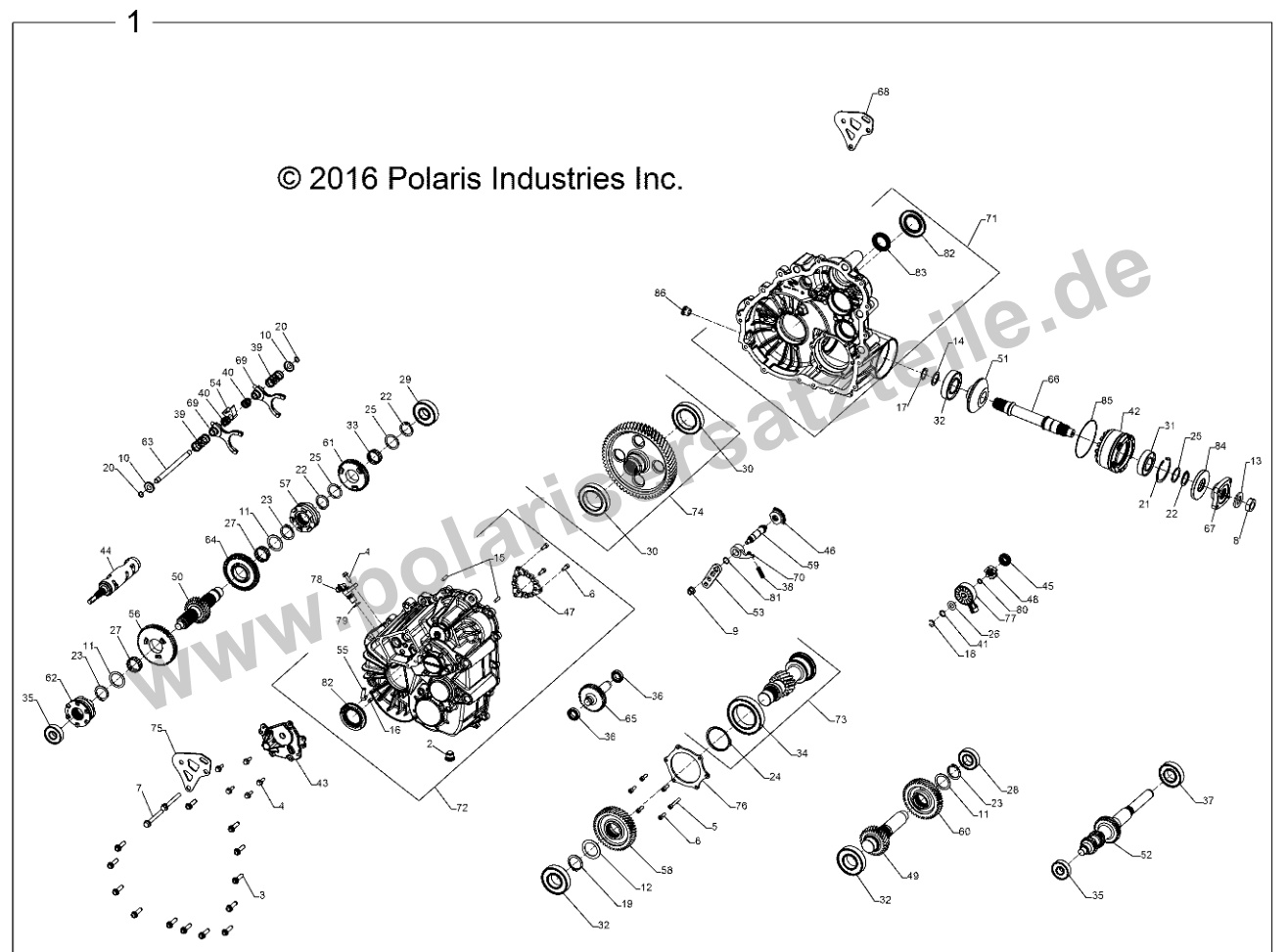 DRIVE TRAIN, MAIN GEARCASE INTERNALS DRIVE TRAIN, MAIN GEARCASE INTERNALS