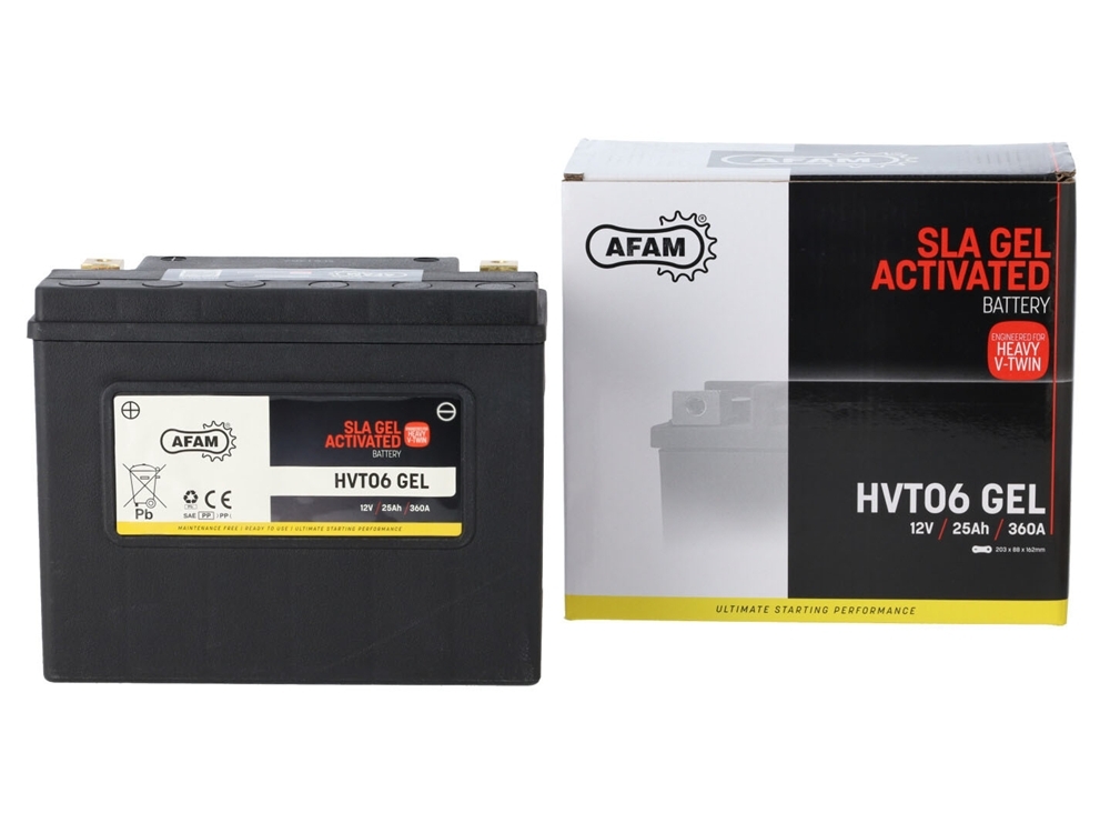 AFAM HVT 06 GEL SLA Batterie 12V 25AH 360A - Einbaufertig (66010 YTX24HL-BS Y50-N18L-A-CX HVT06) AFAM HVT 06 GEL SLA Batterie 12V 25AH 360A - Einbaufertig (66010 YTX24HL-BS Y50-N18L-A-CX HVT06)