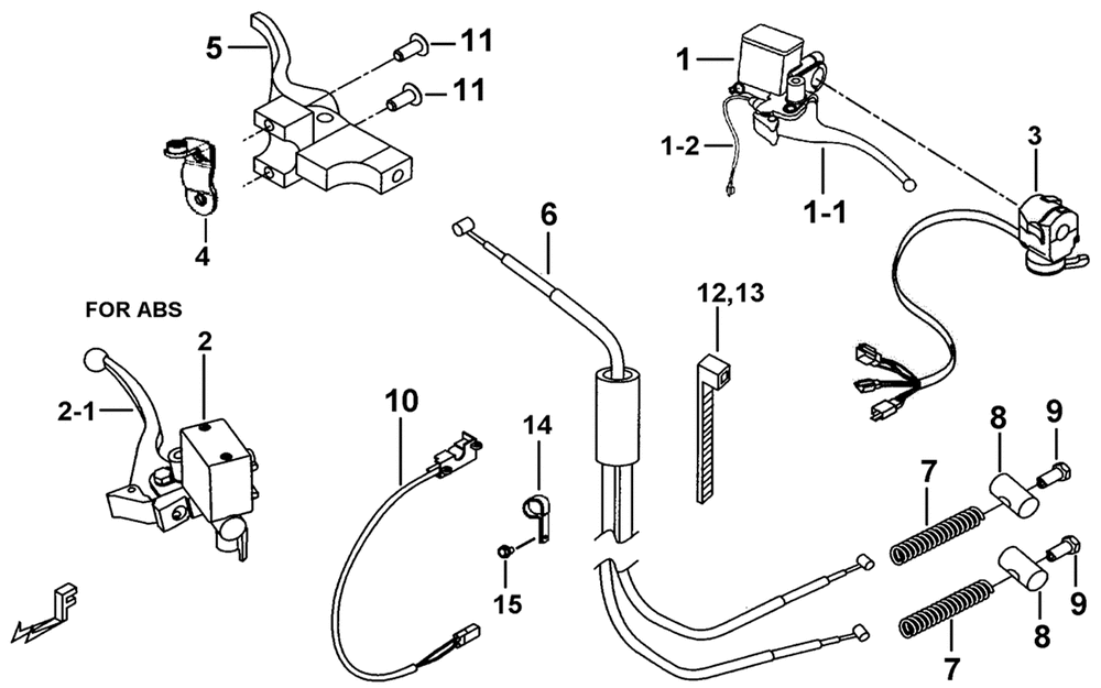Hauptbremszylinder vorne & Bremszug (REAR DIFF. W/ LOCK OR W/ABS) Hauptbremszylinder vorne & Bremszug (REAR DIFF. W/ LOCK OR W/ABS)