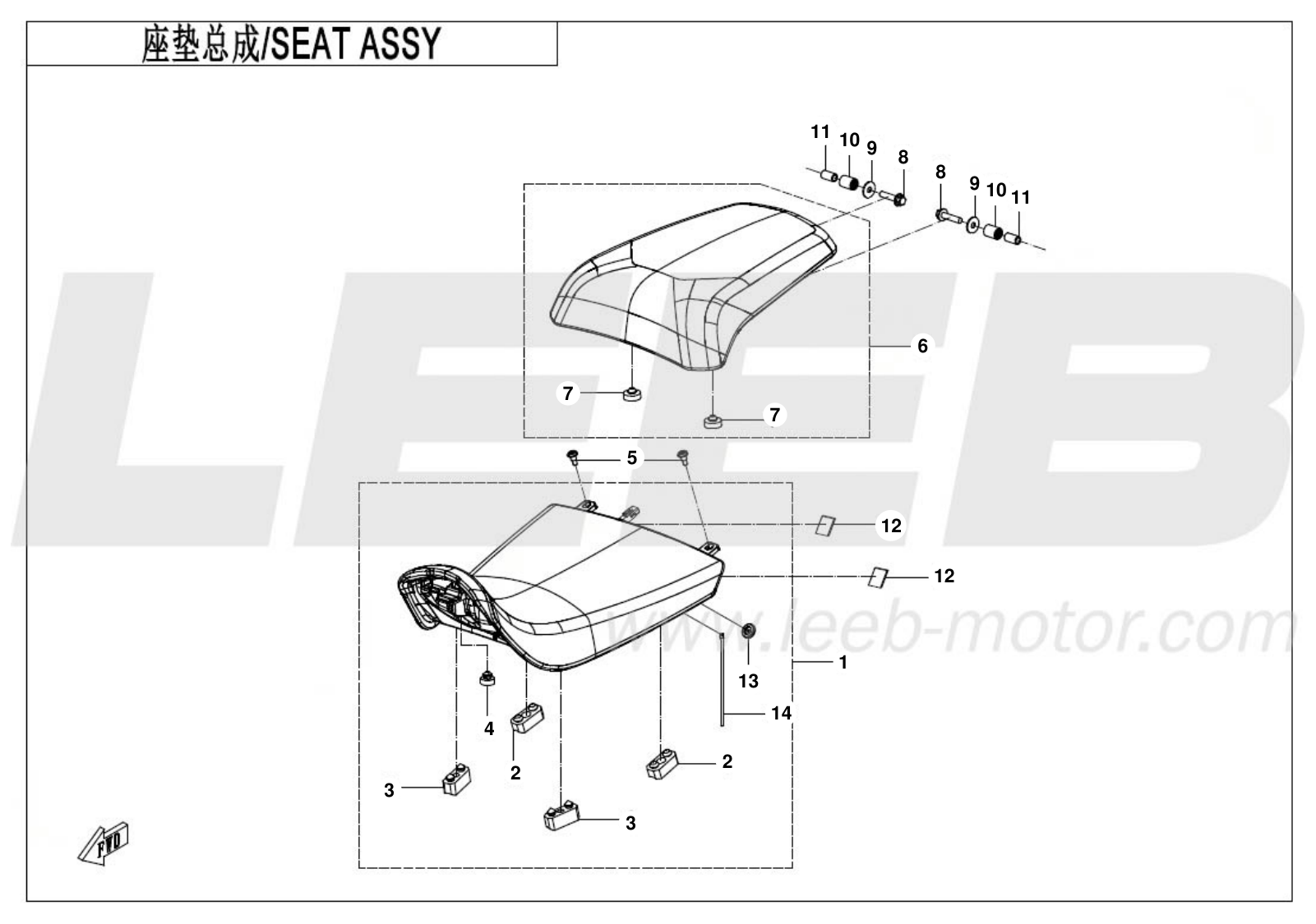 F13-B SEAT ASSY(HEATING FUNCTION) F13-B SEAT ASSY(HEATING FUNCTION)