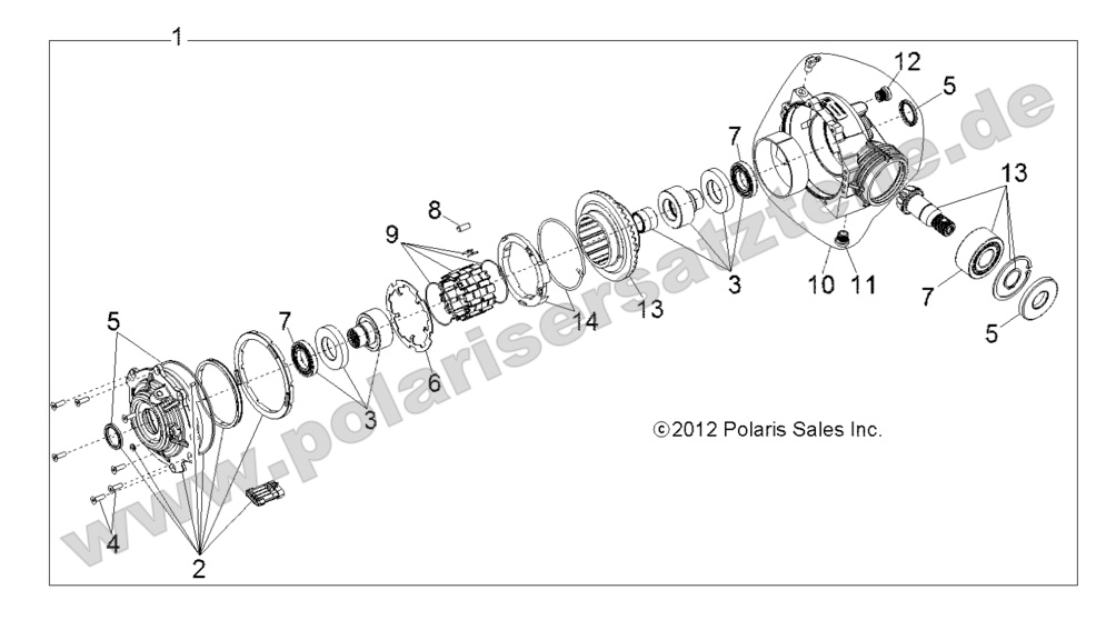 DRIVE TRAIN, FRONT GEARCASE INTERNALS 1333104 DRIVE TRAIN, FRONT GEARCASE INTERNALS 1333104
