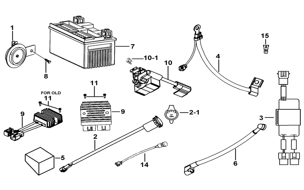 Batterie, Regler & Elektrische Bauteile