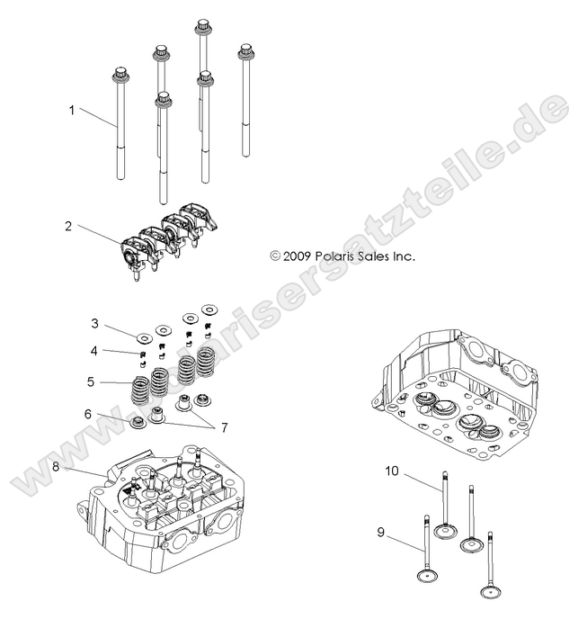 engine cylinder head and valves engine cylinder head and valves