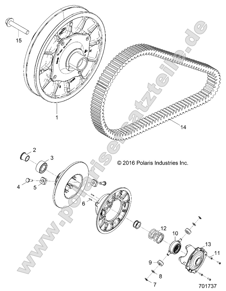 Drive Train, Secondary Clutch Drive Train, Secondary Clutch