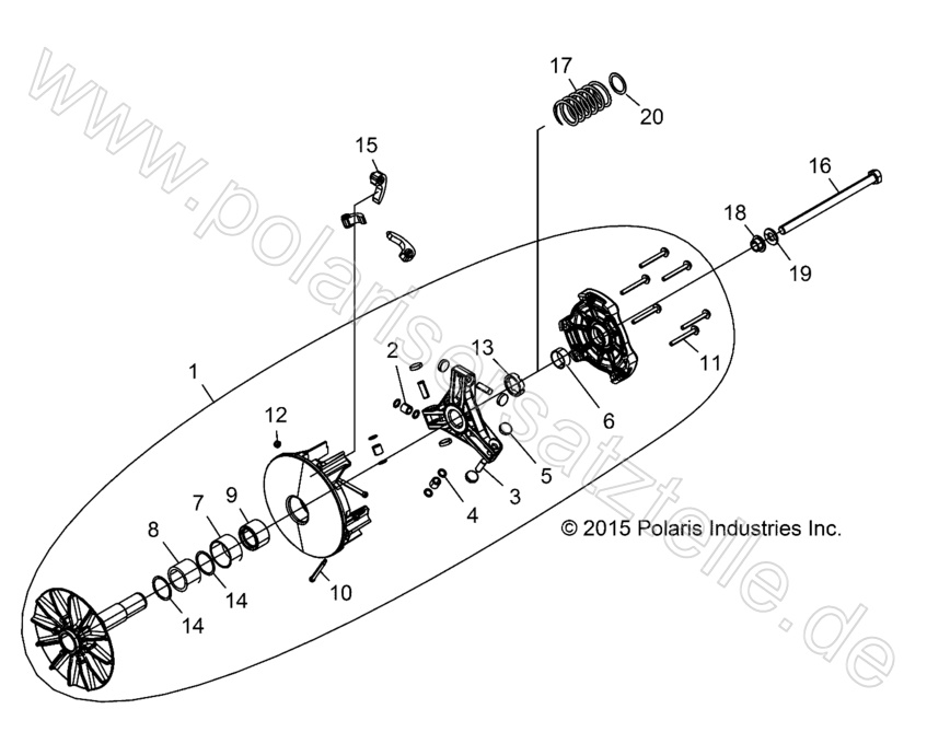 DRIVE TRAIN, PRIMARY CLUTCH DRIVE TRAIN, PRIMARY CLUTCH