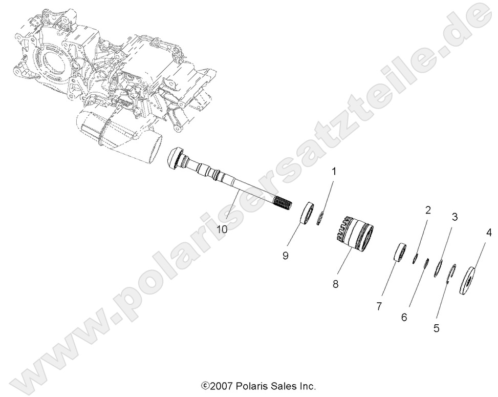 DRIVE TRAIN, MAIN GEARCASE OUTPUT SHAFT DRIVE TRAIN, MAIN GEARCASE OUTPUT SHAFT