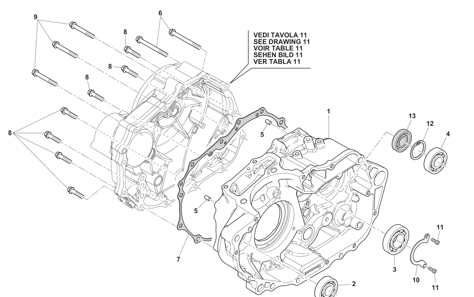 Motorgehäuse rechts