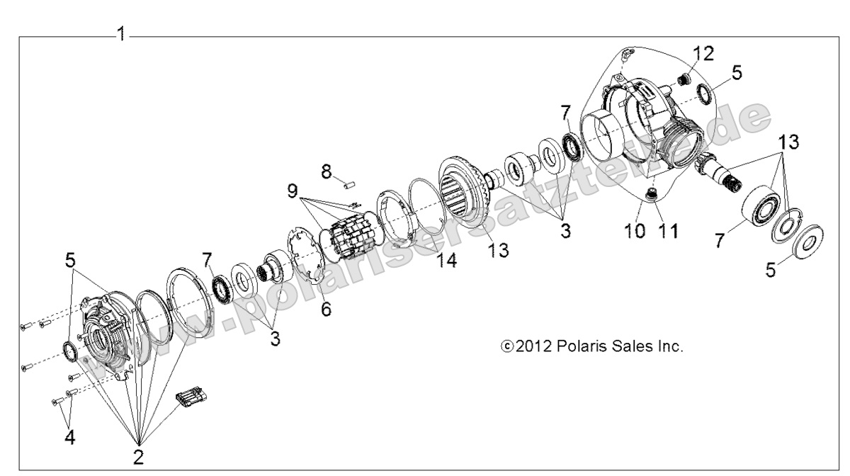 DRIVE TRAIN, FRONT GEARCASE INTERNALS DRIVE TRAIN, FRONT GEARCASE INTERNALS