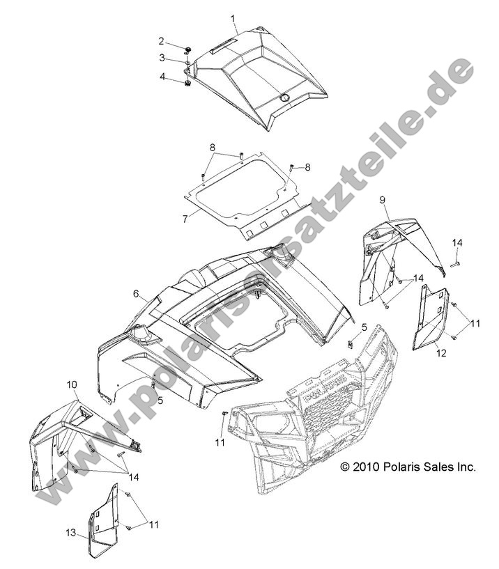 body hood and front body work
