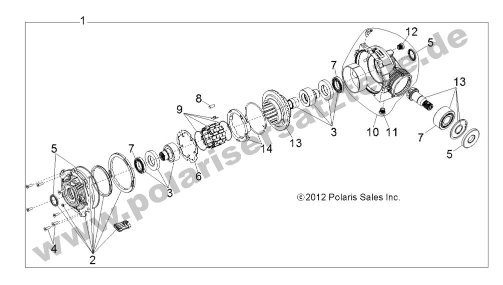 DRIVE TRAIN, FRONT GEARCASE INTERNALS 1333104 DRIVE TRAIN, FRONT GEARCASE INTERNALS 1333104