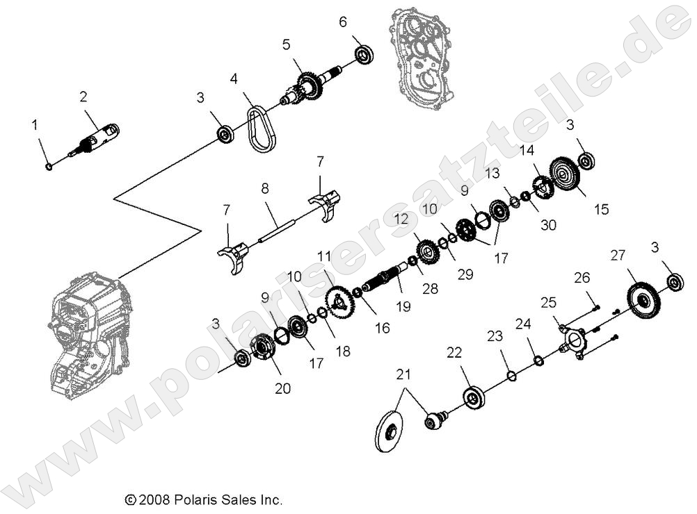 DRIVE TRAIN, MAIN GEARCASE INTERNAL