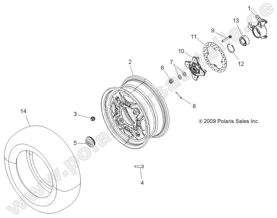 WHEELS, FRONT and HUB