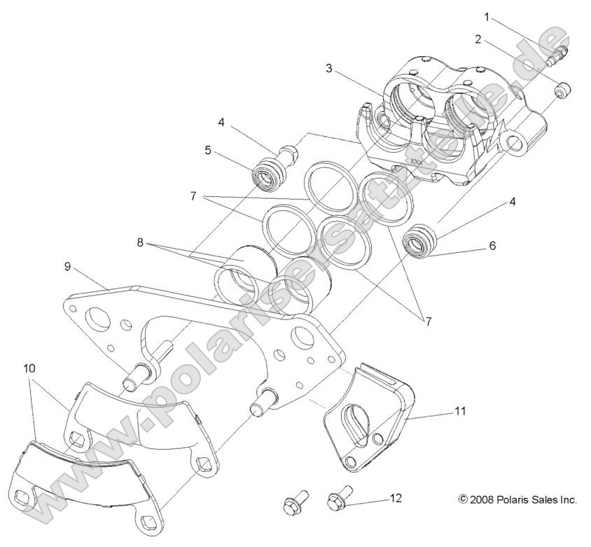 Brakes, Front Caliper (built 11/5/13 and after)