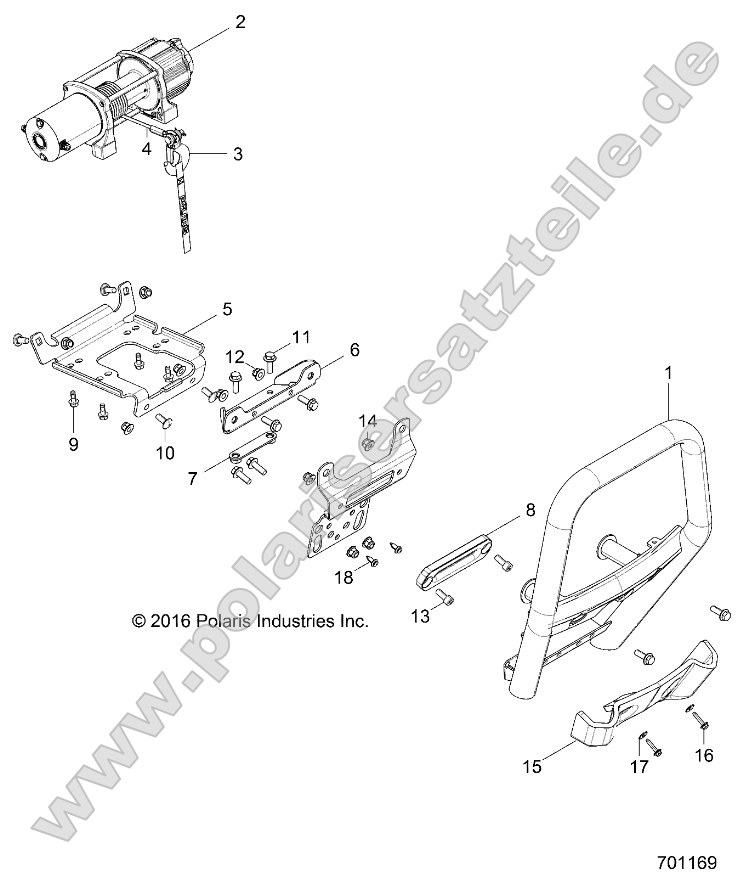 Accessory, Front Bumper, w/ Winch (701169) Accessory, Front Bumper, w/ Winch (701169)
