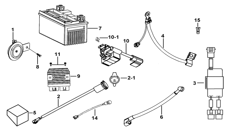Batterie, Regler & Elektrische Bauteile