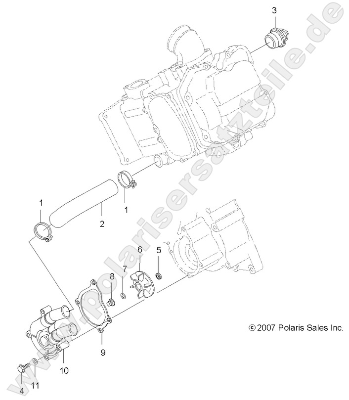 ENGINE, WATER PUMP ENGINE, WATER PUMP