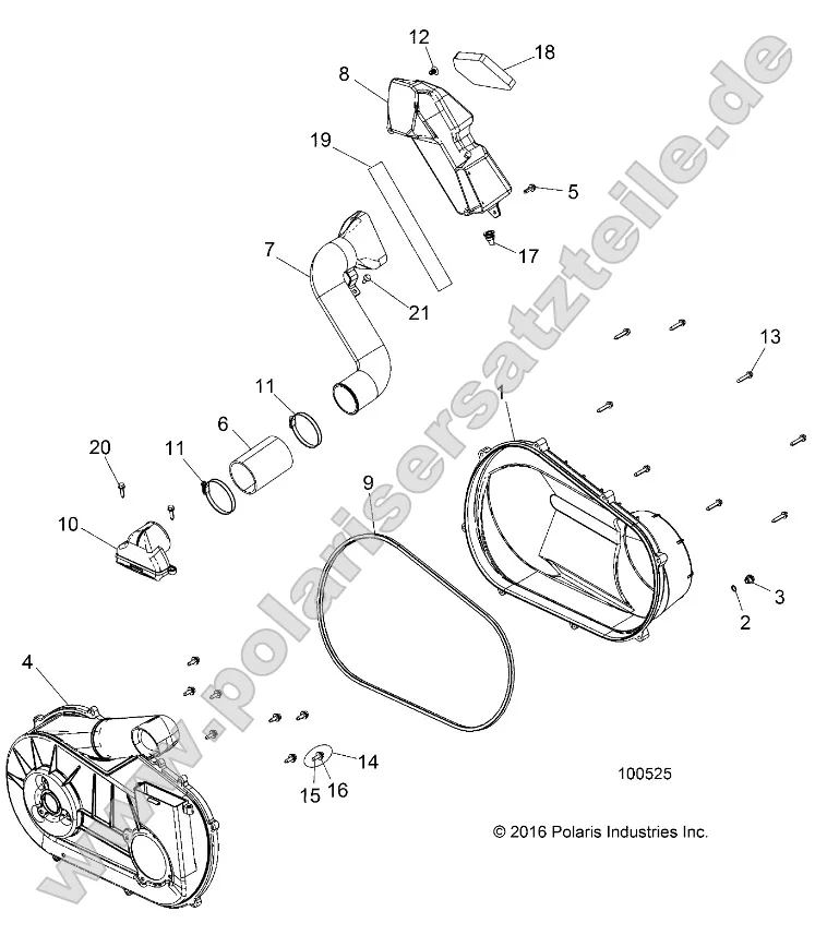 Drive Train, Clutch Cover and Ducting Drive Train, Clutch Cover and Ducting