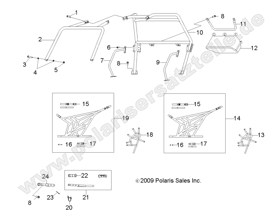 CHASSIS, CAB FRAME and SIDE NETS