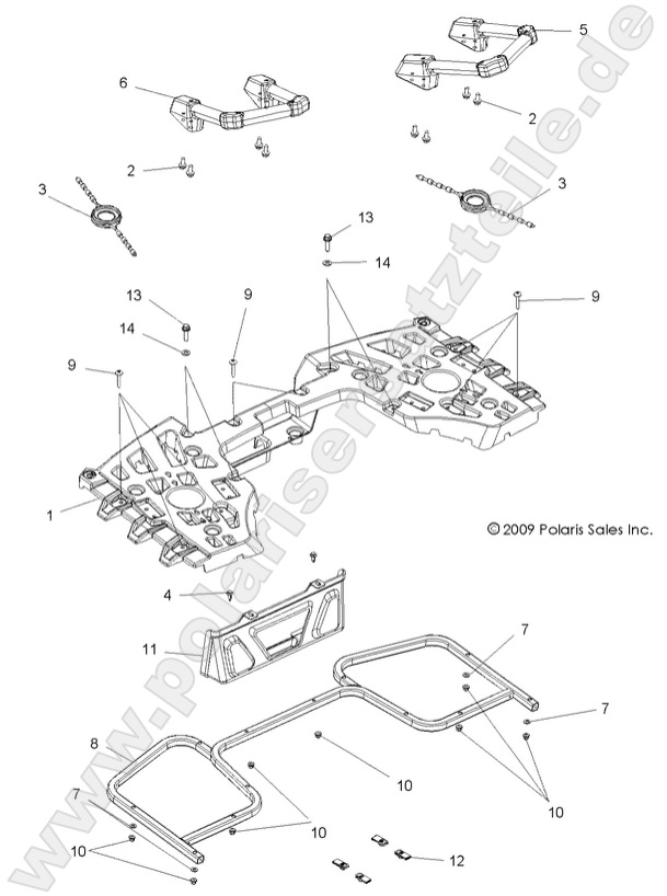 BODY, REAR RACK ASM. BODY, REAR RACK ASM.