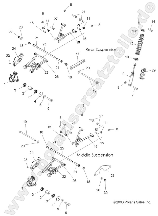 SUSPENSION, REAR SUSPENSION, REAR