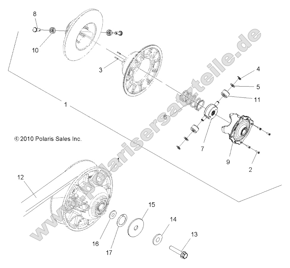 Drive Train, Secondary Clutch Drive Train, Secondary Clutch
