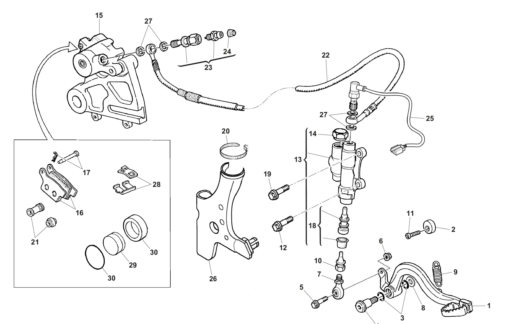 Bremssystem hinten RS 300