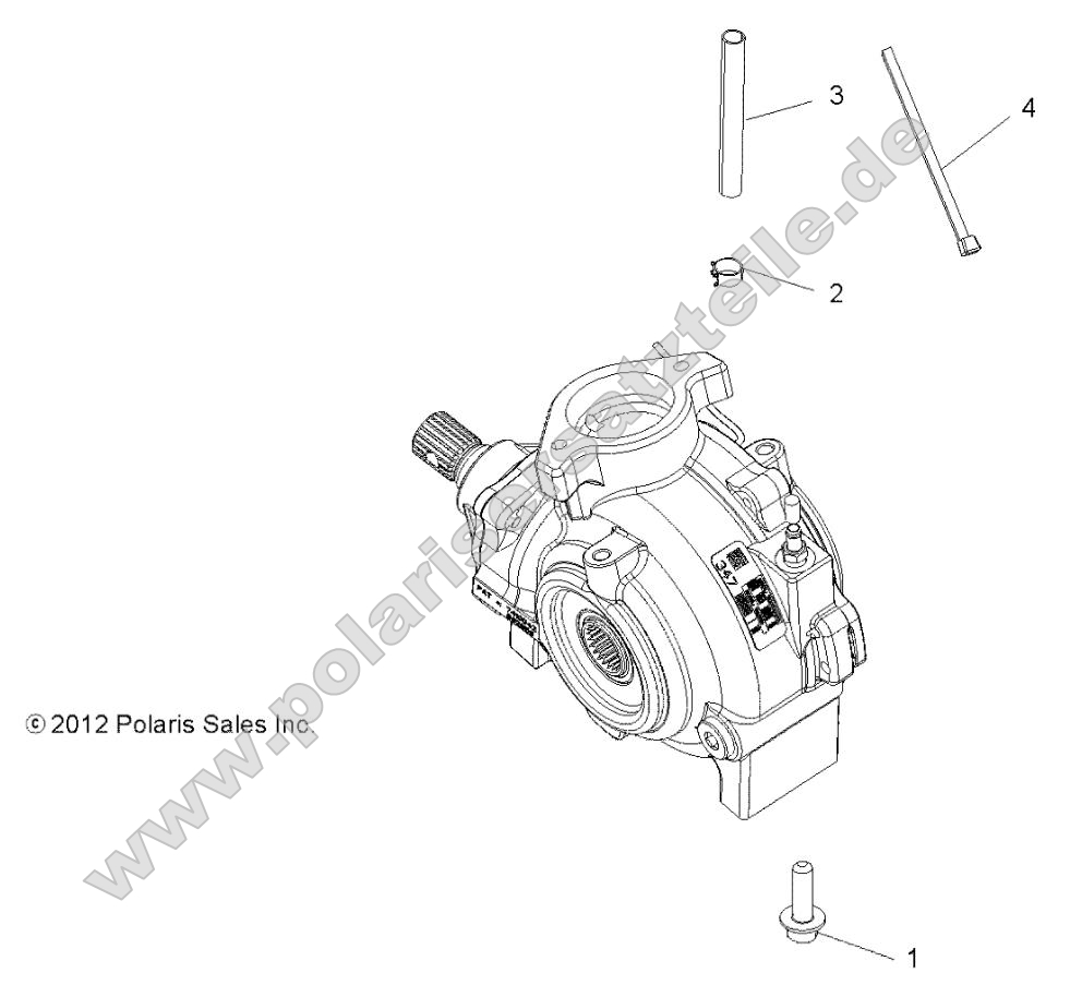 Drive Train, Gearcase Mounting, Front