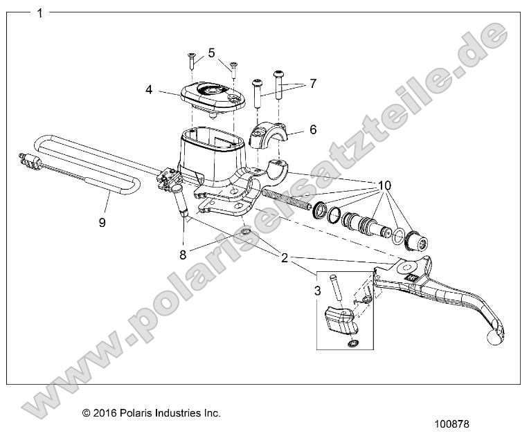 Brakes, Front Brake Lever and Master Cylinder