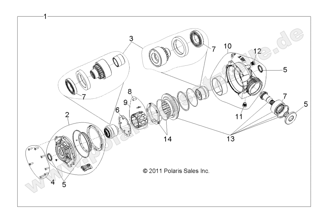 DRIVE TRAIN, FRONT GEARCASE INTERNALS DRIVE TRAIN, FRONT GEARCASE INTERNALS