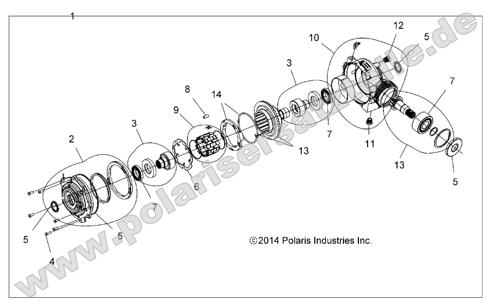 Drive Train, Front Gearcase Internals Drive Train, Front Gearcase Internals